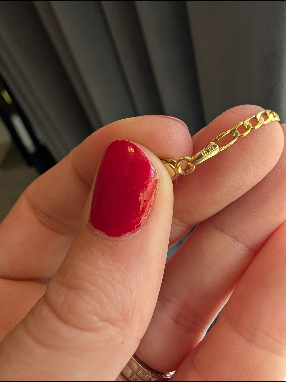 10k Solid Gold Figaro Chain Necklace 18